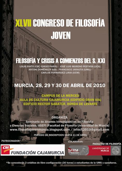 Un congreso de filosofía joven nuevamente en Murcia